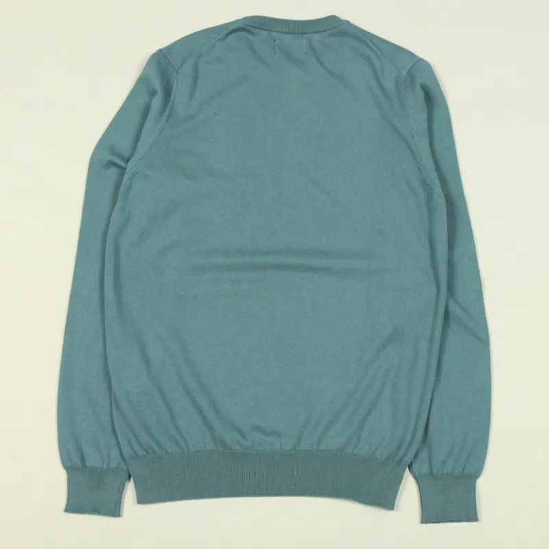 Farah Mullen Cotton Sweater - Ocean-2